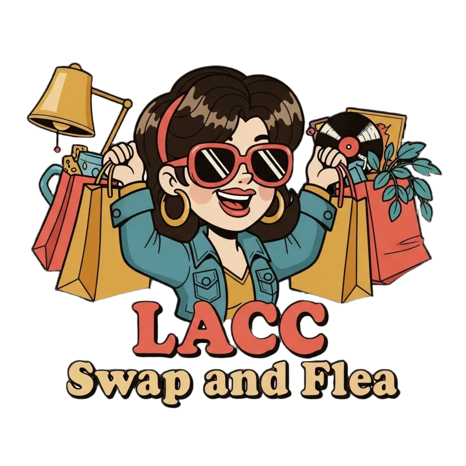 Shoppers and vendors at LACC Swap and Flea